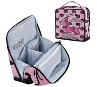 Designed Makeup Bag Y2k Halloween Dachshund Pink Black | Cosmetic Toiletry Bags with dividers Waterproof Cosmetic Bag For Purse Vertical Free-Standing