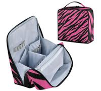 Designed Makeup Bags Fur Print Tigers Costume Hot Pink | Makeup Bag with dividers Large Capacity Cosmetic Bags For Women Travel Vertical Free-Standing
