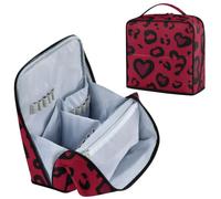 Designed Makeup Bags Leopard Pattern Crimson Heart Christmas