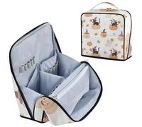 Designed Makeup Bags Orange Halloween Pumpkin Ghosts