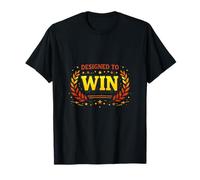 Designed to Win Bold Victory Motivation Design T-Shirt