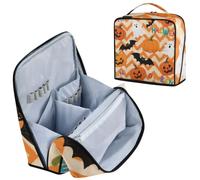 Designed Toiletry Bag Orange Halloween Pumpkin Ghosts