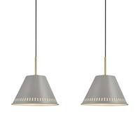 Designer 2-Kit Pendant Hanging Light Pine Nordlux grey Ø30cm Chandelier Pendel