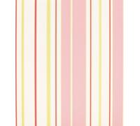 Designer 70cm Vinyl Wallpaper - Candy Striped Authority (Hot Pink/Lime Green/Cream)