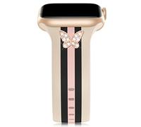 Designer Band with Charms Decor Compatible with Apple Watch Band Women Men