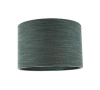 Designer Bobbled and Textured Linen Fabric Lamp Shade in Dark Emerald Forest Green | 30cm x 20cm | for Ceiling Pendant or Lamp Base by Happy Homewares