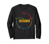 Designer Creative Process Imagine Sketch Create Motivation Long Sleeve T-Shirt