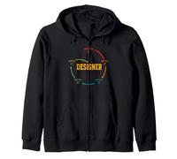 Designer Creative Process Imagine Sketch Create motivation Zip Hoodie