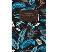 Designer Dark Bird Pattern One Line a Day Journal 5 Year Memory Book: Memoir, Designer Cover, 6" x 9", 366 Days (Includes Leap Year), Copper, Birds