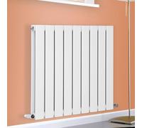 Designer Flat Panel Radiator Horizontal Vertical Modern Central Heating Rads (Double - 400 x 608mm, White)