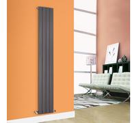 Designer Flat Panel Radiator Horizontal Vertical Modern Central Heating Rads (Single - 1600 x 300mm, Anthracite)