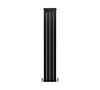 Monster Shop Designer Flat Panel Radiator 1600 X 280Mm Matt Black, Black