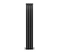 Designer Flat Panel Radiator - Matt Black (1800mm x 280mm)