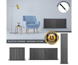 Designer Flat Panel Radiators Heating Horizontal Vertical Anthracite Black White