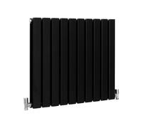 Designer Flat Panel Radiators Matte Black 600mm x 700mm Black