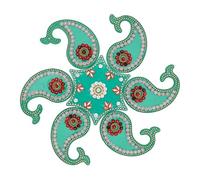 Designer Floor Rangoli Reusable Round Rangoli Acrylic Rangoli Indian Traditional Home Floor Decor Gift for Home Interior Floor Festival New year Decorations and Return Gifting (Size:-8")(Green)
