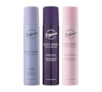 Designer Fragrances 3 Pack Assorted Aromas Bundle - Tu Est Belle, Orchyd, Alise - Women's Body Spray Deodorant Cans - For Instant Freshness on The Go - Long Lasting Smell, Great Gifts - 100ml
