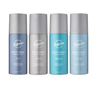 Designer Fragrances 4 Pack Assorted Bundle Men's Body Spray Deodorant Cans - Azul - Lite Blu - One Billion - Ventus - Instant Freshness on The Go - Long Lasting Smell - Great Male Gift Sets - 150ml