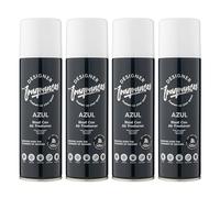 Designer Fragrances 4 Pack Azul Air Freshener Blast Cans - For Home & Vehicles - Natural Oils, Luxury Lasting Smell, Dry Mist Quick Release Spray - Deodorise & Neutralise Odours - 300ml