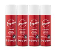 Designer Fragrances 4 Pack Classic Cherry Air Freshener Blast Cans - For Home & Vehicles - Natural Oils, Luxury Lasting Smell, Dry Mist Quick Release Spray - Deodorise & Neutralise Odours - 300ml