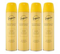 Designer Fragrances 4 Pack Daisee Air Freshener Room Spray Cans - For Home & Vehicles - Natural Oils, Luxury Lasting Sunny & Floral Smell, Quick Release Spray - Deodorise & Neutralise Odours - 300ml
