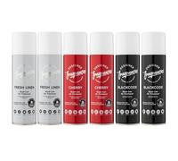 Designer Fragrances 6 Pack Favourites Bundle - Luxury Air Freshener Blast Cans - For Home & Vehicles - Natural Oils, Lasting Smell, Dry Mist Quick Release Spray - Deodorise & Neutralise Odours - 300ml