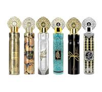 Designer Fragrances Air Freshener Spray 6×300ml - Luxury Natural Scents, Long-Lasting Odour Eliminator for Home, Car & Office - Premium Arabian Inspired Collection (Mixed)