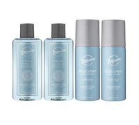 Designer Fragrances Lite Blu Men's Bundle - Each Package Includes 2 x 150ml Body Spray Deodorant Cans - 2 x 250ml Shower Gels - For Instant Freshness - Long Lasting Smell - Great Male Gift Sets