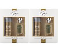 Designer Fragrances One Billion Male Gift Set - Includes 150ml Body Spray Deodorant Cans and 50ml Men’s Eau De Parfum Sprays - For Instant Freshness on The Go - Long Lasting Smells (Pack of 2)