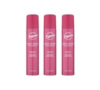 Designer Fragrances Peony Body Spray for Women - Set of 3 Instant Freshness, Long-Lasting Everyday Fragrance