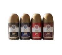 Designer Fragrances Safaa Air Freshener Spray Refill Variety Pack (Oud, Malika, Amal & Emaan) - Long Lasting Aromatic Home Fragrance Refill for Living Room, Bedroom, Office & Bathroom - 4 Pack