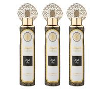 Designer Fragrances Safaa Oud 3 Pack Bundle - Luxury Air Freshener Cans - For Home & Vehicles - Natural Oils, Lasting Smell Spray - Deodorise & Neutralise Odours - 300ml