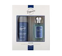 Designer Fragrances Savore Male Gift Set - Includes 150ml Body Spray Deodorant Cans, 50ml Men’s Eau De Parfum Aftershave Spray - For Instant Freshness on The Go - Long Lasting Smells