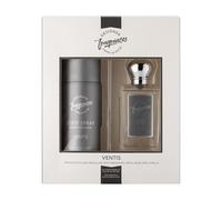 Designer Fragrances Ventus Male Gift Set - Includes 150ml Body Spray Deodorant Cans, 50ml Men’s Eau De Parfum Aftershave Sprays - For Instant Freshness on The Go - Long Lasting Smells