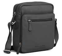 Designer Genuine Real Nappa Leather Handmade Women Ladies Travel Satchel Everyday Crossover Cross body Work Shoulder Handbag Bag (Grey)