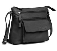 Designer Genuine Real Nappa Leather Handmade Women Ladies Travel Satchel Everyday Crossover Cross body Work Shoulder Handbag Bag (Grey)