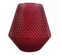 Designer Glass Vases, 23cm Pink Diamond