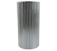 30cm Silver Dot Glass Vase Designer Large Leaf Silver One Size