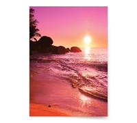 Designer Greetings For Your Words, Blank Cards, Beach Sunset (Pack of 6 Cards with Envelopes)