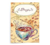 Designer Greetings Italian Language Thank You Cards 6 Pack | Boxed Card Set, Matching Envelopes