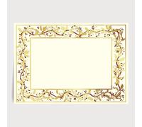 Designer Greetings Photo Frame Christmas Cards, Festive Gold Foil-Embossed Holly Wreath (6 Cards with White Envelopes)