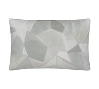 Designer Guild Printed Cotton Percale Pillowcase, Modern Geo Pewter, 50 x 75 cm