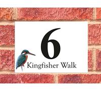 Designer House Number Plaque | House Sign | Kingfisher