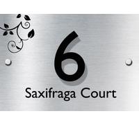 Designer House Number Plaques (LEAVES)