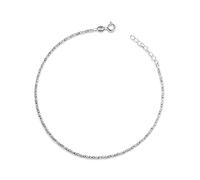 Designer Inspirations Boutique 10.5 Inch Large Length Twisted Venetian Box Link Sterling Silver Anklet/Ankle Bracelet/Ankle Chain - Adjustable 9.5" to 10.5" Inch / 24 to 27 cm