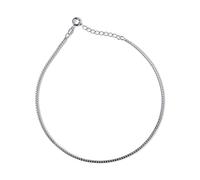 Designer Inspirations Boutique 11.5 Inch Extra Large Length Venetian Box Link Sterling Silver Anklet/Ankle Bracelet/Ankle Chain - Adjustable 10.5" - 11.5" Inch / 26 to 29 cm
