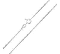 Designer Inspirations Boutique 16" Inch Sterling Silver 0.8 mm Thick Box Link/Square Link Chain Necklace for Women Teenager Girls - Trace/Fine Silver Chain - Weight: 1.2 Grams