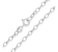 Designer Inspirations Boutique 18" Inch Sterling Silver 2.9 mm Thick Oval Link Belcher/Rolo Chain Necklace for Women Men Unisex - Weight: 5 Grams