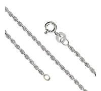 Designer Inspirations Boutique 30" Inch Sterling Silver 2.4 mm Wide Rope Chain Necklace for Women Men Unisex - Fine Silver Chain - Ideal for Larger Pendants - Weight: 8.4 Grams