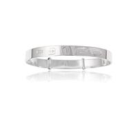 Designer Inspirations Boutique 6MM Wide Feature Hallmark Expanding/Expandable/Adjustable Bangle Bracelet for Baby/Child/Children/Women - 925 Sterling Silver - Size: BABY (Small)